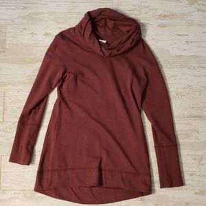 Burgundy sweater dress